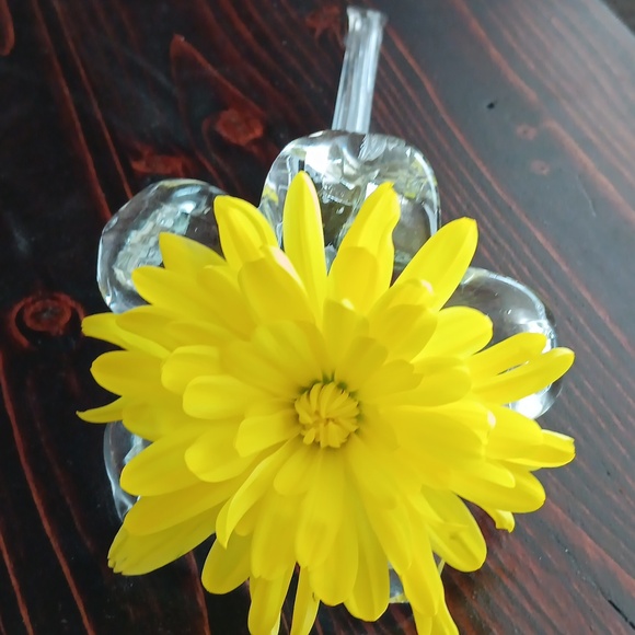 Hand Crafted Other - Blown Glass Art Flower Lily bud vase pk#3